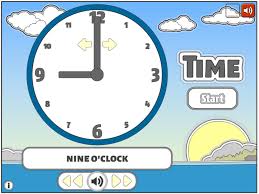 Telling the Time – Game – Katie's Computer Lab Lessons – Level 2